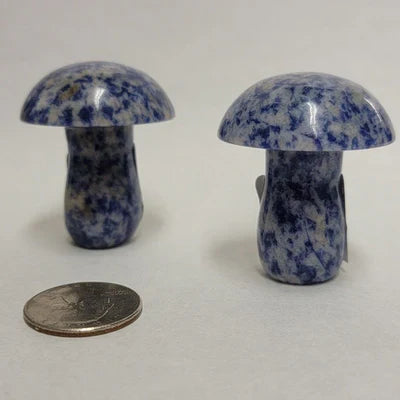 Gemstone Mushroom Carving (2" - 2.5")