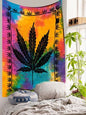 Vrinda Tie Dye Cannabis Tapestr