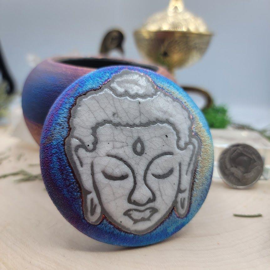 Mini Raku DC Jar Buddha