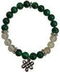 Synthetic Malachite & Quartz Celtic Bracelet