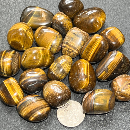 Tigers Eye Tumbled Stones (By The Piece or Pound) Wholesale