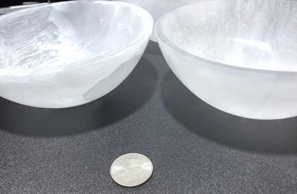 Large Selenite Crystal Bowl (5.5 Inches) Wholesale Carving
