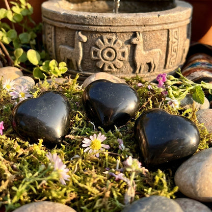 Black Onyx Puffy Heart Crystal Carving Wholesale