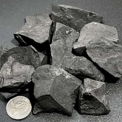 Black Shungite Type-2 Rough Raw Stones (By The Piece or Pound) Wholesale
