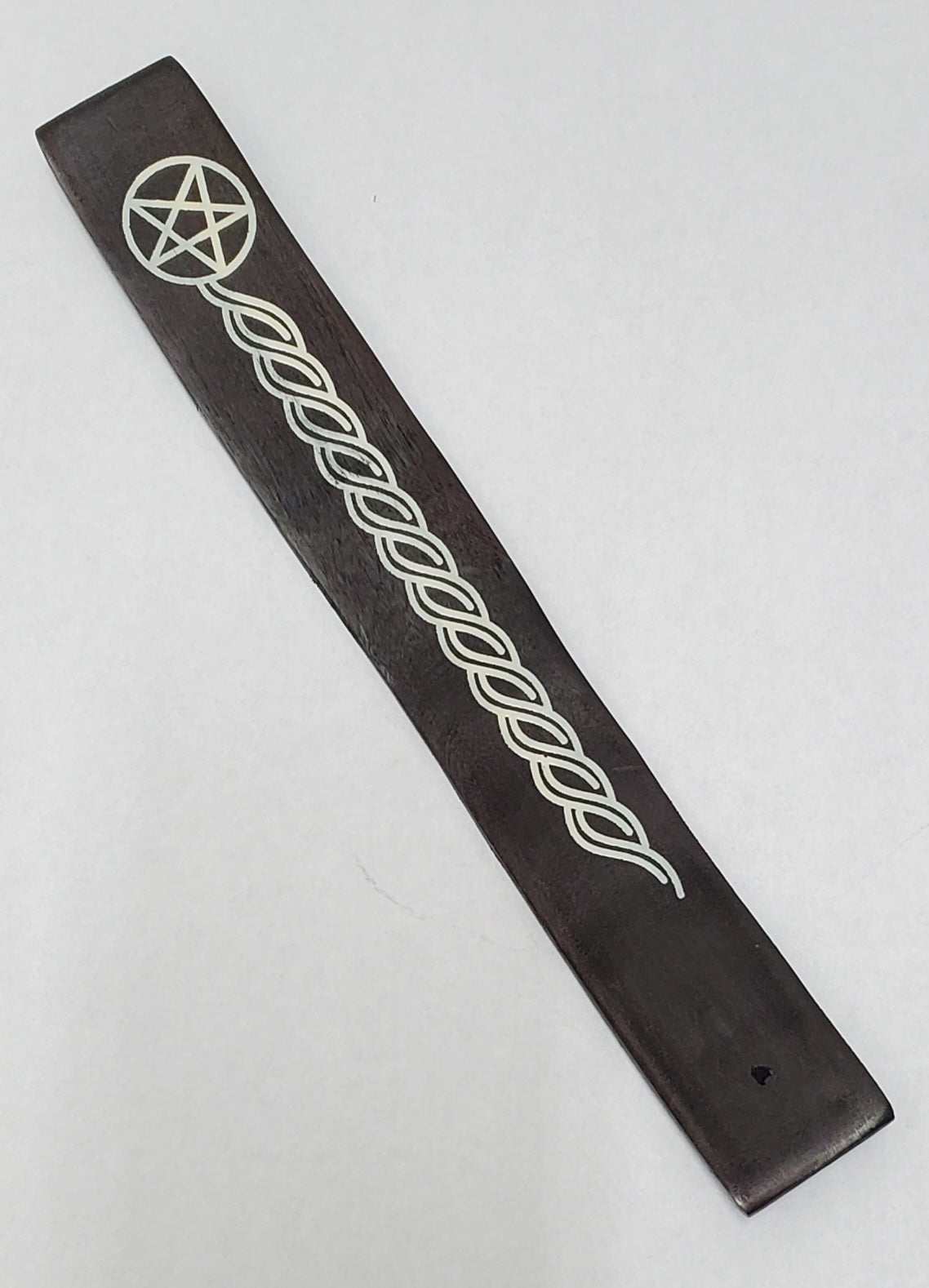 Black Pentacle 10 Inch Wooden Incense Burner Stick