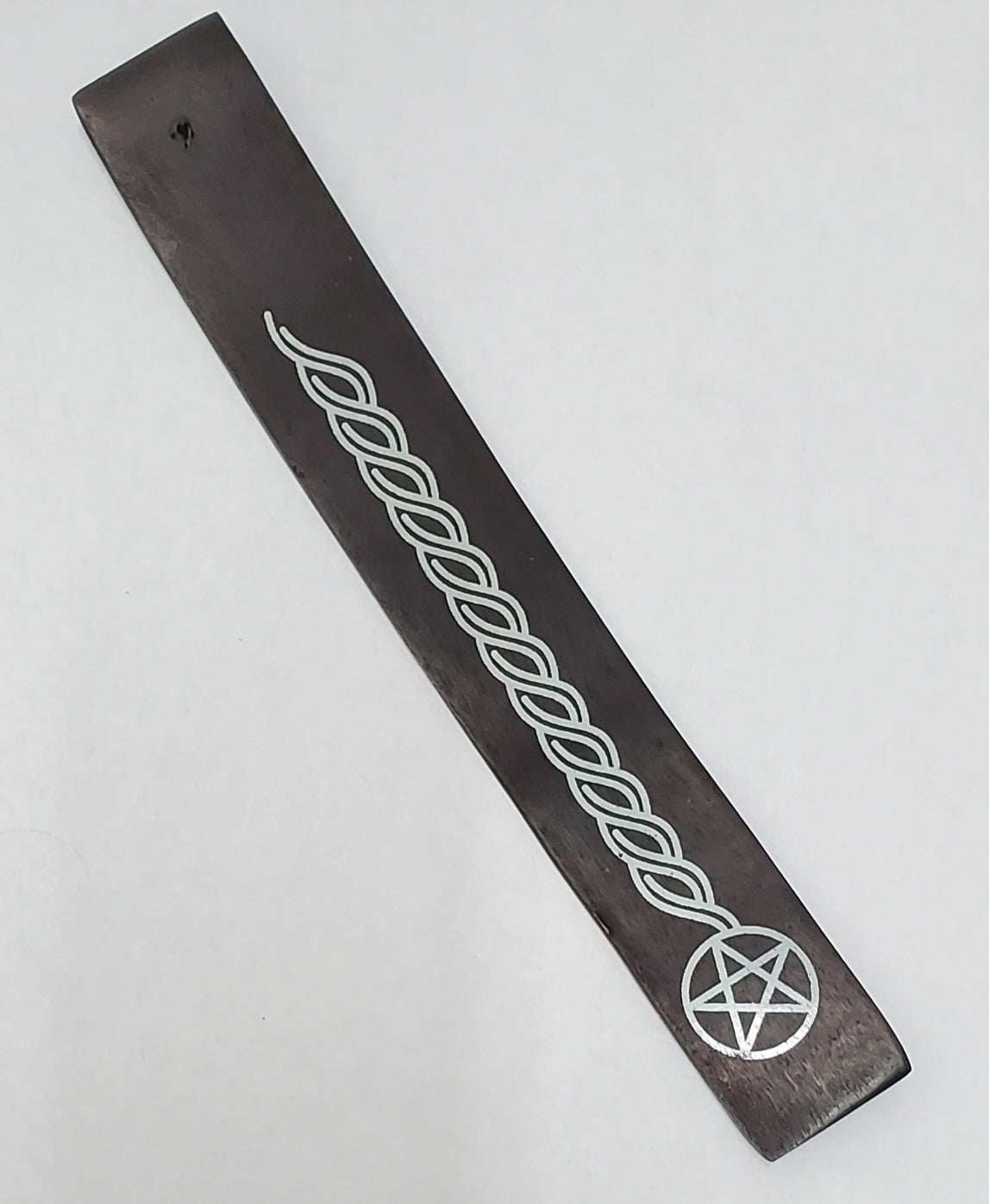 Black Pentacle 10 Inch Wooden Incense Burner Stick