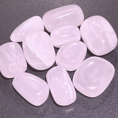 Extra Quality Pink Mangano Calcite Tumbled Stones (UV Reactive)(By The Piece Or Pound) Bulk Wholesale Gemstones Decor Supply