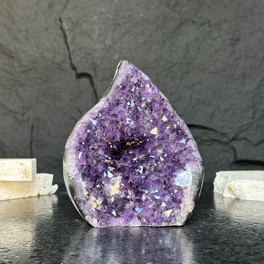 Uruguayan Amethyst & Agate Crystal Flame – 3 lb, 6 Inches