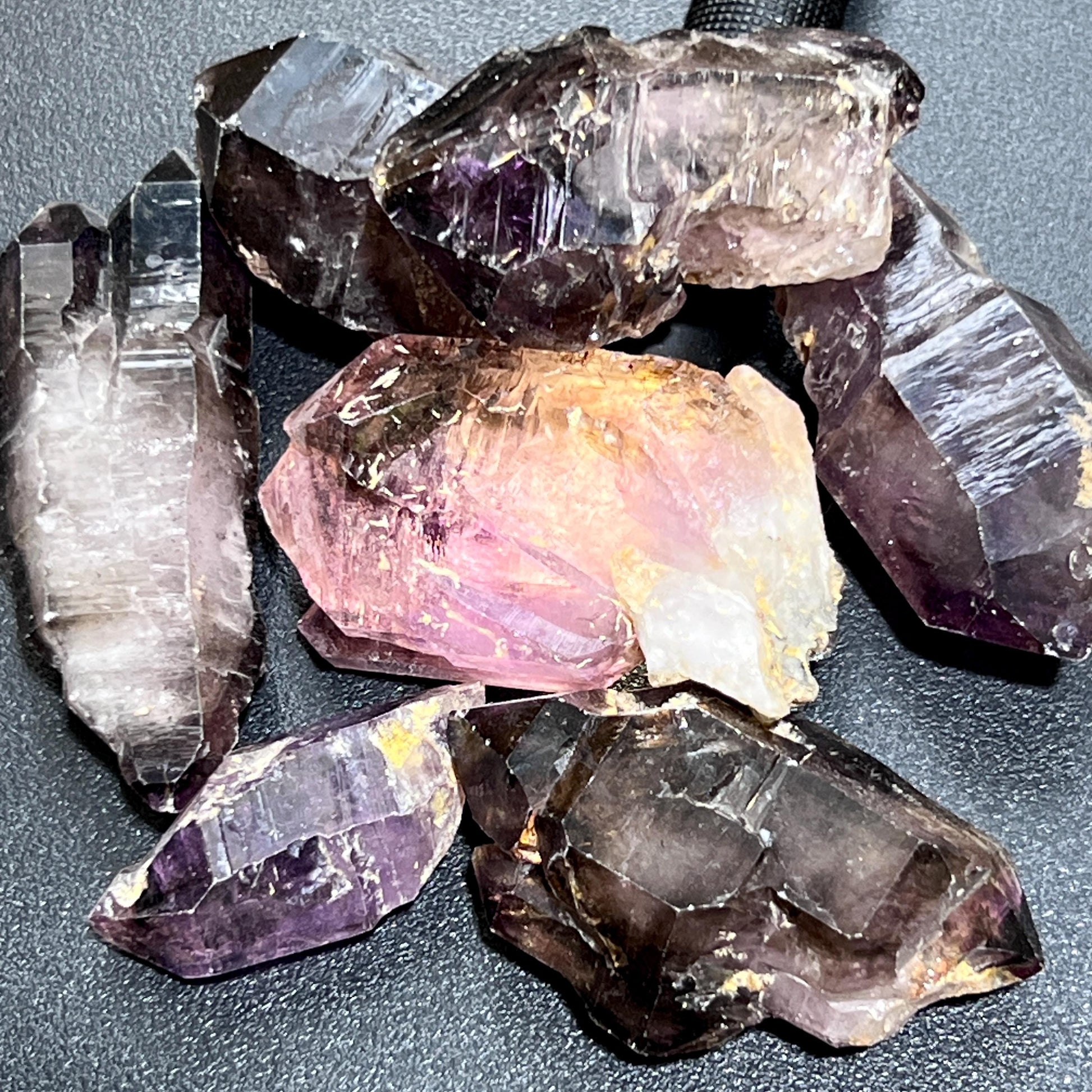Large Smoky Shangaan Amethyst Points And Scepters From Zimbabwe Raw Crystals