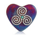 Mini Raku Heart - Celtic Trinity