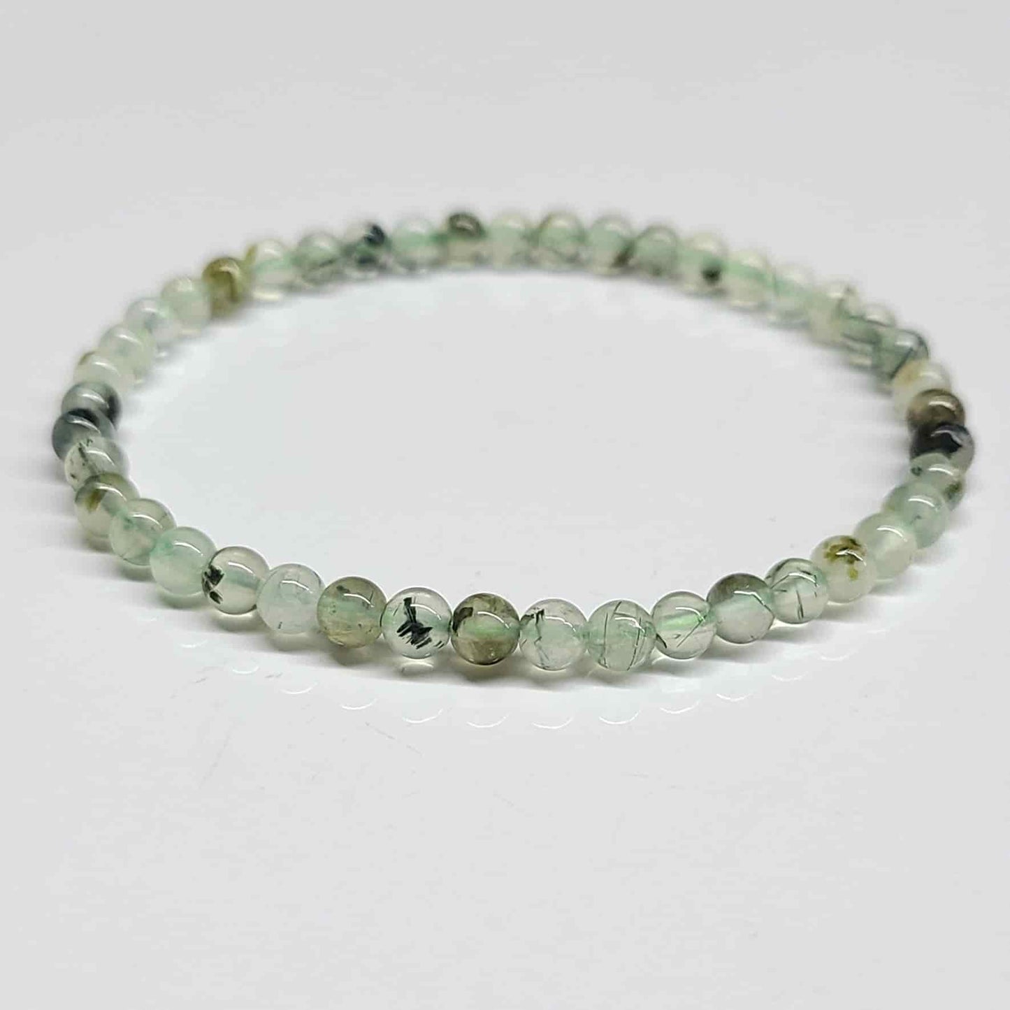 Prehnite Round Bead Bracelet - Unconditional Love