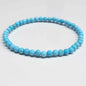 Blue Howlite Round Bead Bracelet - Anger Dissipation