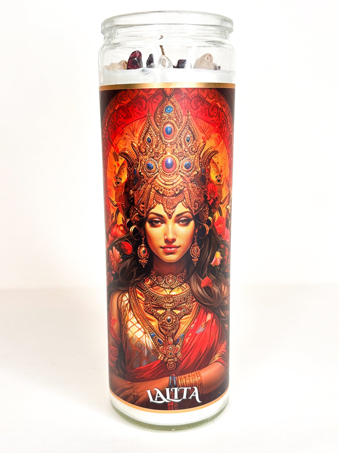 Lalita Crystal Altar Candle