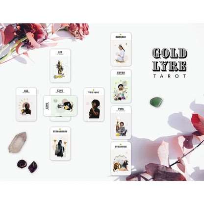 Gold Lyre Tarot Deck - Divine Feminine | Mystics Vibe