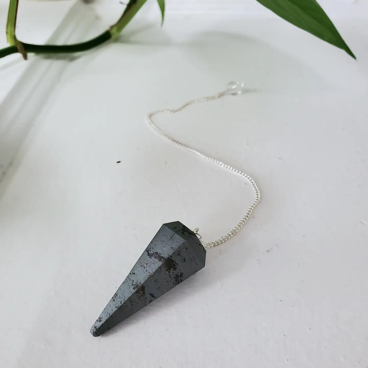 Hematite Crystal Pendulum For Grounding Protection