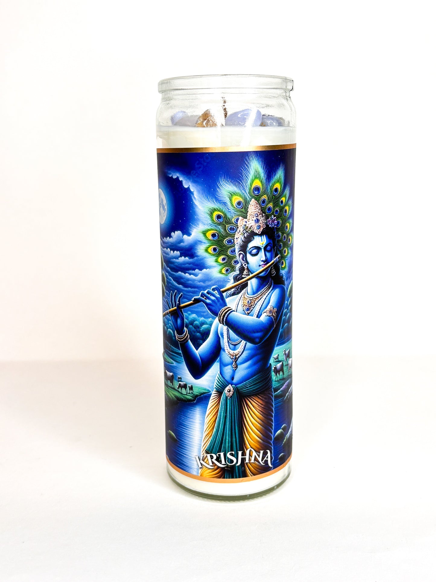 Krishna Crystal Altar Candle
