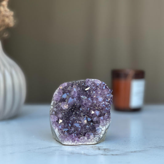 Uruguayan Galaxy Amethyst Geode – 0.8 lb, 3 Inches