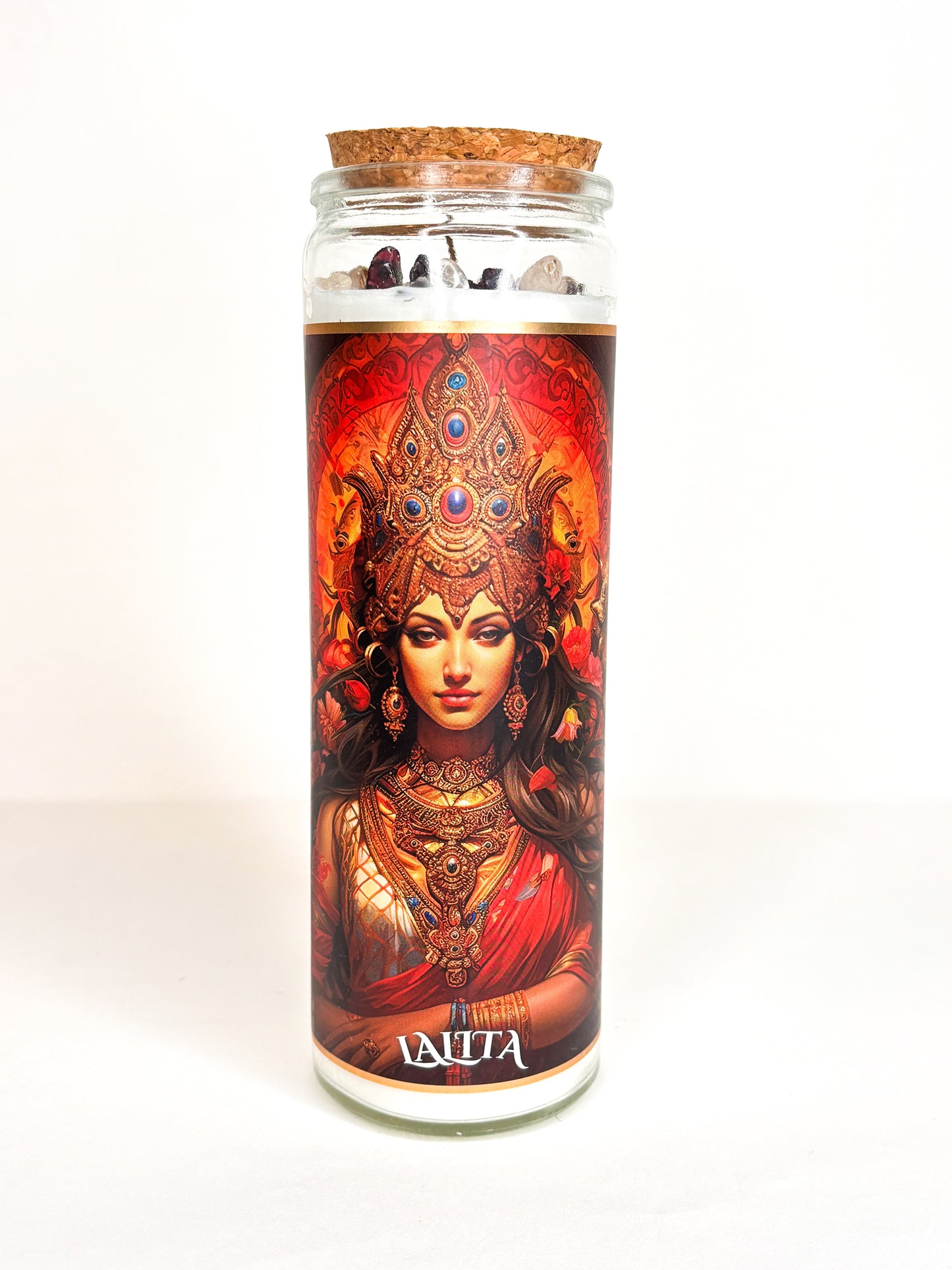 Lalita Crystal Altar Candle