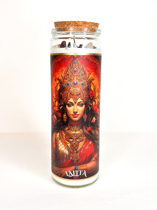 Lalita Crystal Altar Candle