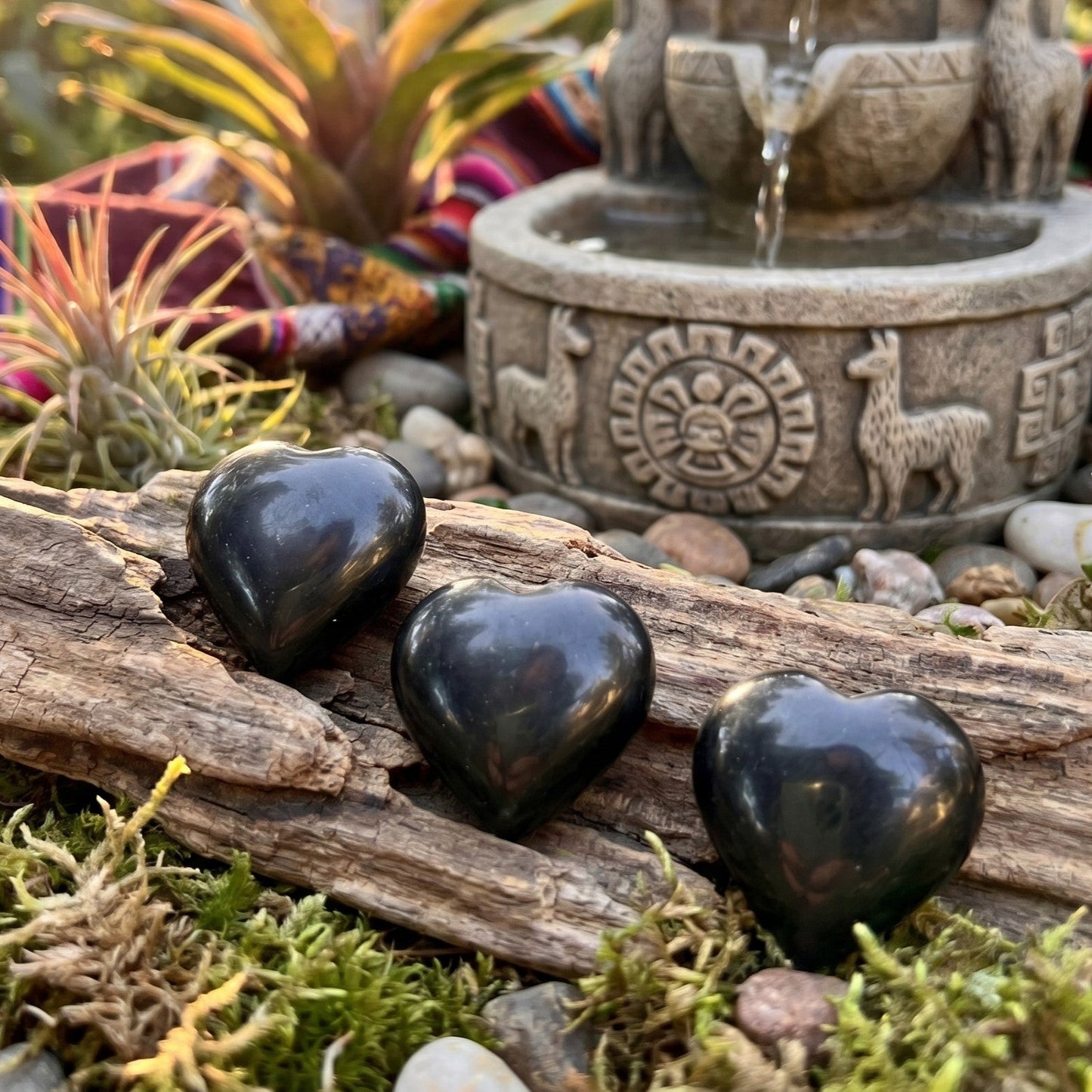 Black Onyx Puffy Heart Crystal Carving Wholesale