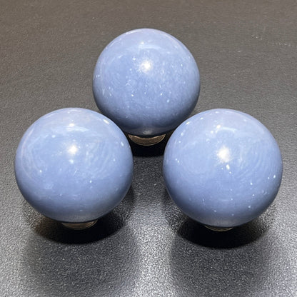 Blue Angelite Crystal Sphere (1.5 Inch) Wholesale Carving
