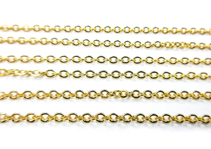 Stainless Steel Necklace Chains Gold - 316 Grade Link Chain - Lobster Claw Clasp