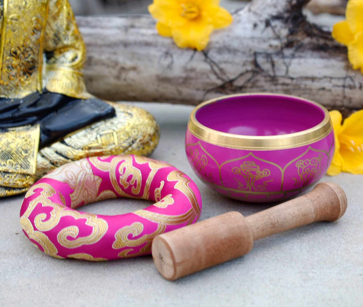 8 Lucky Symbols Tibetan Singing Bowl