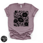Black Flowers Tee | Dark Floral Graphic T-Shirt