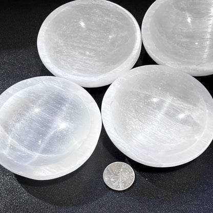 Selenite Crystal Bowl (8cm)(3 Inches) Gemstone Decor Wholesale Supply