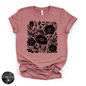 Black Flowers Tee | Dark Floral Graphic T-Shirt