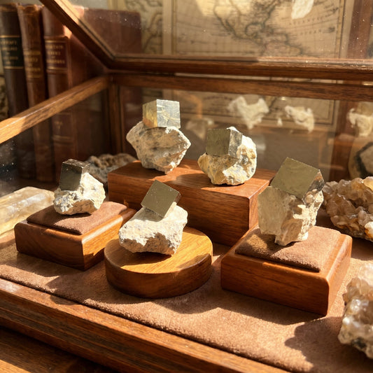 Golden Iron Pyrite Crystal Cubes In Rough Raw Matrix Wholesale