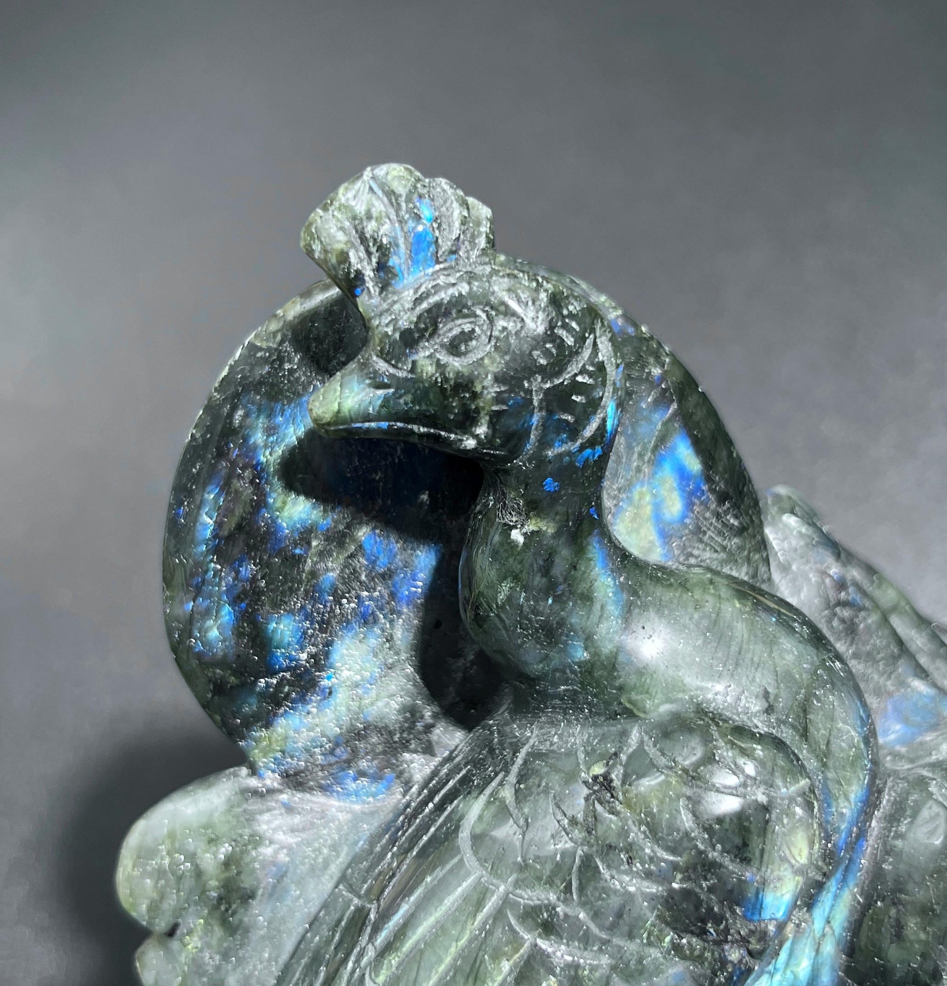 Large Peacock Flashy Labradorite Crystal Carving Select Wholesale