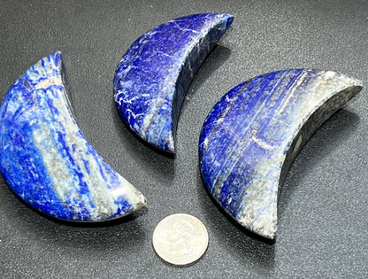 Lapis Lazuli Crescent Moon Carving Gemstone Crystal Home Decor Supply