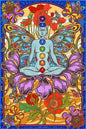 Blooming Chakra Lotus | 3D Tall Wall Tapestry