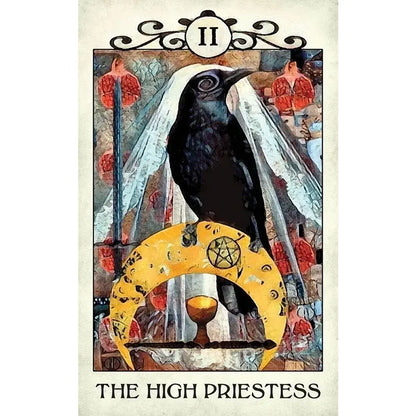 Crow Tarot Deck for Mystical Intuition and Guidance