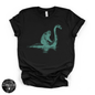 Bigfoot Riding Nessy Tee | Funny Cryptid Graphic T-Shirt