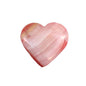 Polished Pink Onyx Heart Crystal for Love and Healing