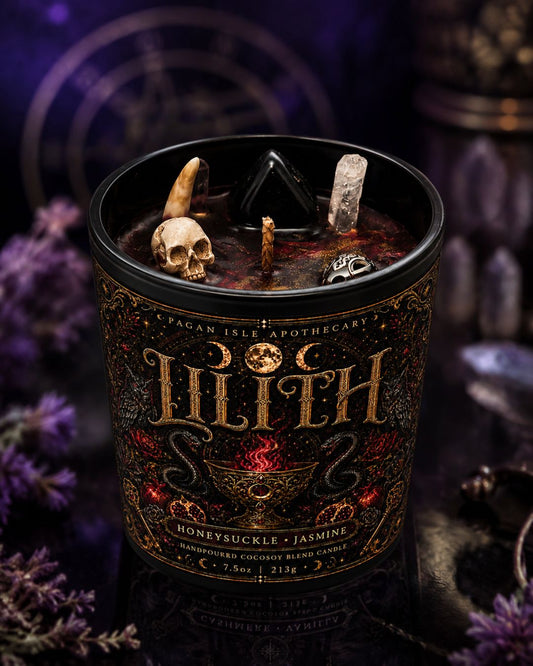 Lilith Crystal Candle | Independence & Power Spell Candle