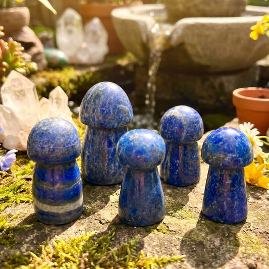 Blue Lapis Lazuli Mushroom Carving Wholesale