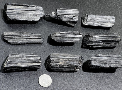 Large Black Tourmaline Crystals (1-3 Inches)(By The Piece Or Pound) Rough Raw Gemstone Home Decor