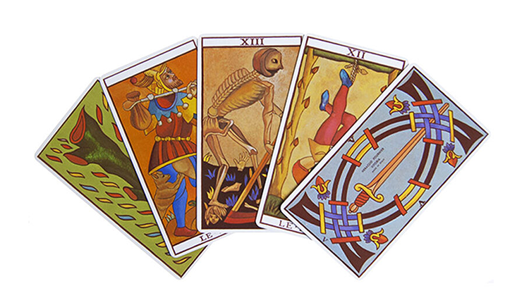 Tarot de Marseille Deck – 78 Cards, French Text & 5-Language Guidebook – product gallery image