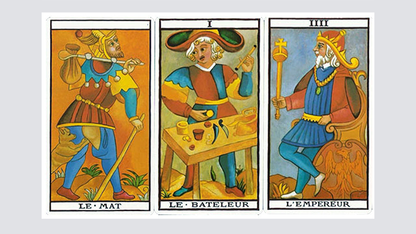 Tarot de Marseille Deck – 78 Cards, French Text & 5-Language Guidebook – detail product image