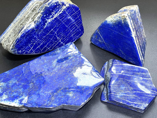 Large Blue Lapis Lazuli Freeform Polished Slab Boulders Carvings Wholesale