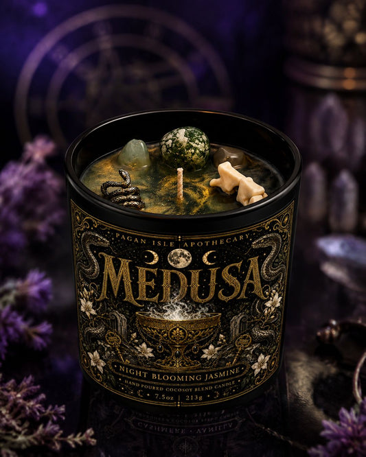 Medusa Crystal Candle | Protection & Power Spell Candle