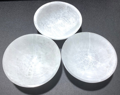 Large Selenite Crystal Bowl (5.5 Inches) Wholesale Carving