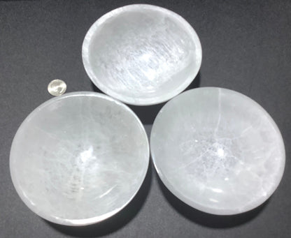 Large Selenite Crystal Bowl (5.5 Inches) Wholesale Carving