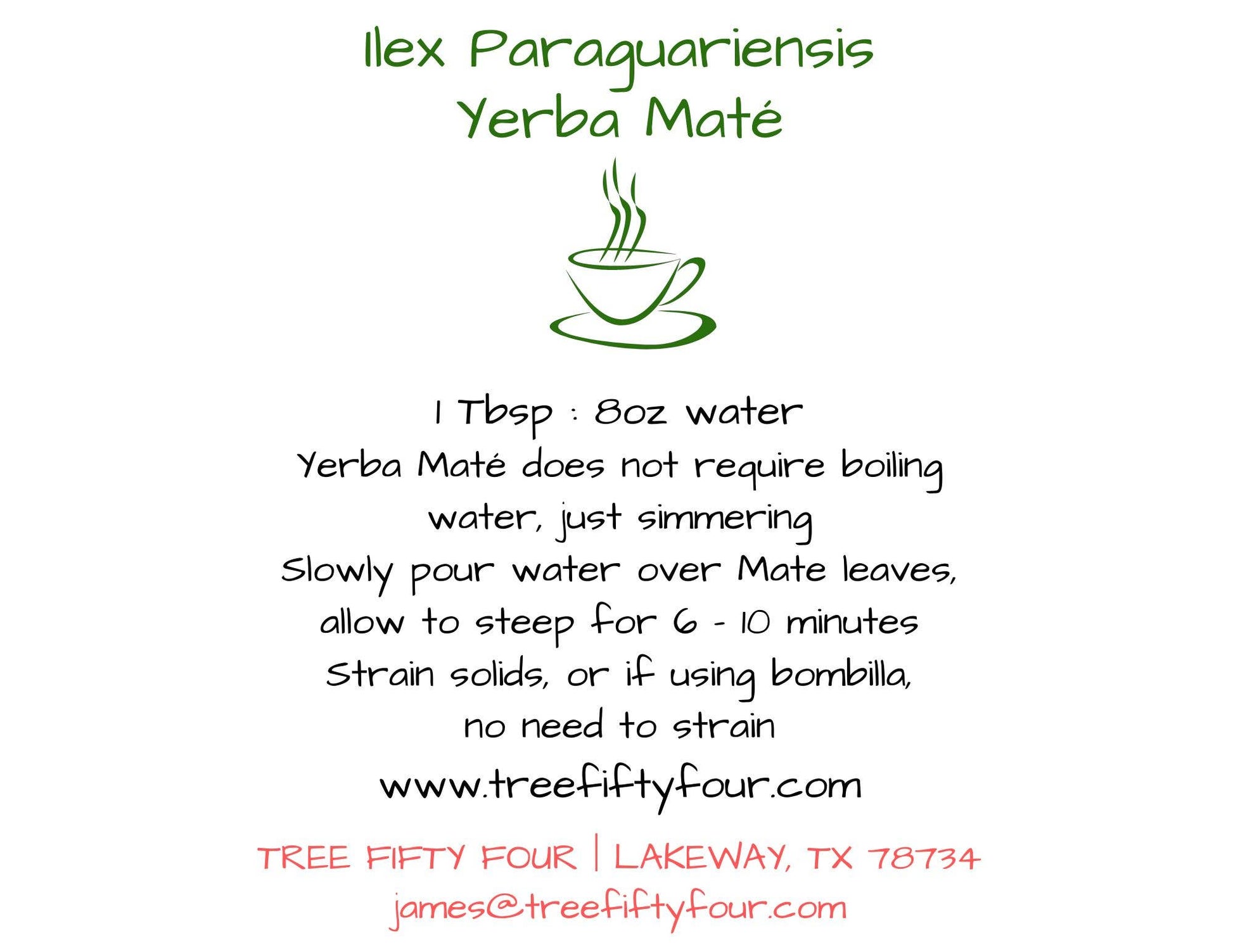 Energizing Organic Brazilian Yerba Mate Herbal Tea Blend