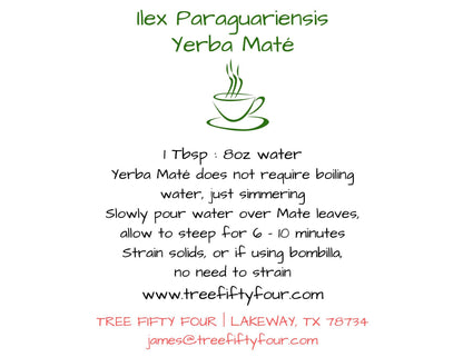 Energizing Organic Brazilian Yerba Mate Herbal Tea Blend