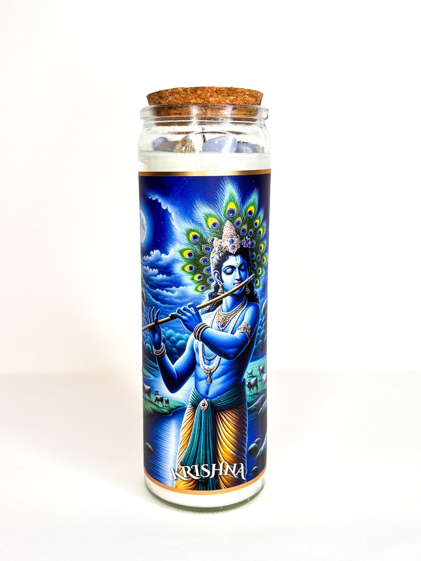 Krishna Crystal Altar Candle