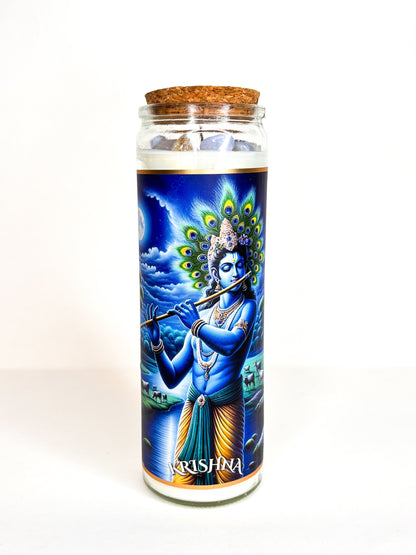 Krishna Crystal Altar Candle